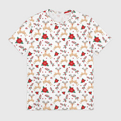 Футболка мужская Рождество, цвет: 3D-принт