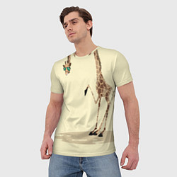 Футболка мужская Жираф на шее, цвет: 3D-принт — фото 2
