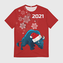 Футболка мужская Бык 2021, цвет: 3D-принт