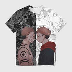 Футболка мужская Jujutsu Kaisen Сукуна х Юдзи, цвет: 3D-принт