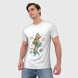 Футболка мужская Коты, цвет: 3D-принт — фото 2