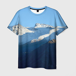 Футболка мужская Снежные горы, цвет: 3D-принт