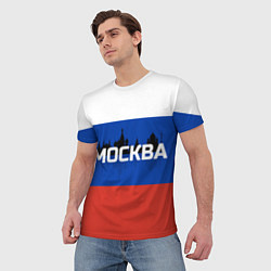 Футболка мужская Москва, цвет: 3D-принт — фото 2