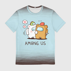 Футболка мужская AMONG US - LOVE, цвет: 3D-принт