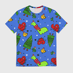 Футболка мужская С Новым Годом!, цвет: 3D-принт