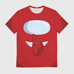 Футболка мужская AMONG US RED IMPOSTOR, цвет: 3D-принт