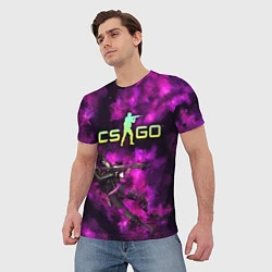Футболка мужская CS GO Purple madness, цвет: 3D-принт — фото 2