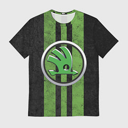 Футболка мужская Skoda Green Logo Z, цвет: 3D-принт
