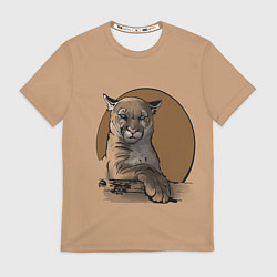 Футболка мужская Горный лев, цвет: 3D-принт