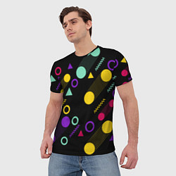 Футболка мужская Круги и Треугольники, цвет: 3D-принт — фото 2
