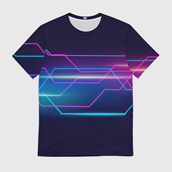 Футболка мужская Лазерные лучи, цвет: 3D-принт