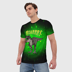 Футболка мужская Roarrr! Динозавр T-rex, цвет: 3D-принт — фото 2