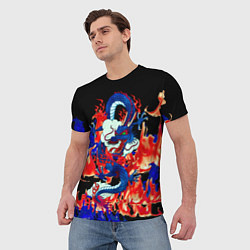 Футболка мужская Огненный Дракон, цвет: 3D-принт — фото 2