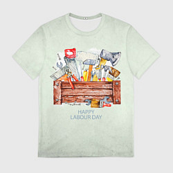 Футболка мужская Happy Labour day, цвет: 3D-принт