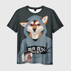 Футболка мужская Furry fox, цвет: 3D-принт
