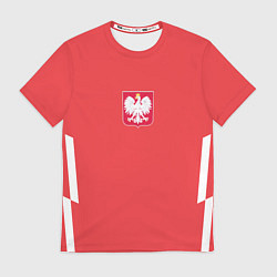 Футболка мужская Польша футбольная форма, цвет: 3D-принт