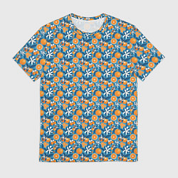 Футболка мужская АПЕЛЬСИННЫЙ ПАТТЕРН ФРУКТЫ, цвет: 3D-принт