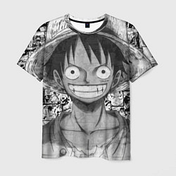 Футболка мужская Луфи улыбается one piece, цвет: 3D-принт