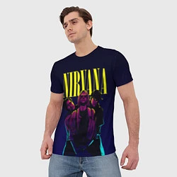 Футболка мужская Nirvana Neon, цвет: 3D-принт — фото 2