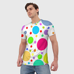 Футболка мужская Polka dot, цвет: 3D-принт — фото 2