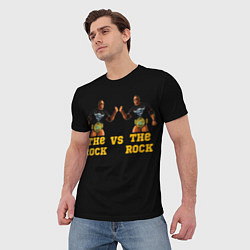Футболка мужская The ROCK VS The ROCK, цвет: 3D-принт — фото 2