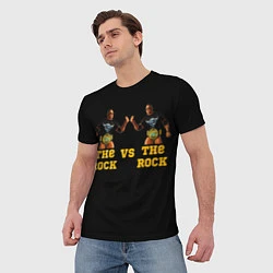 Футболка мужская The ROCK VS The ROCK, цвет: 3D-принт — фото 2