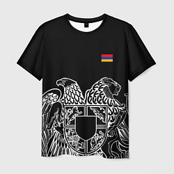 Футболка мужская Герб Армении и флаг, цвет: 3D-принт