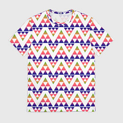 Футболка мужская Геометрический узор в виде треугольников, цвет: 3D-принт