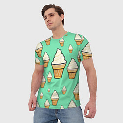 Футболка мужская Мороженое - Ice Cream Party, цвет: 3D-принт — фото 2