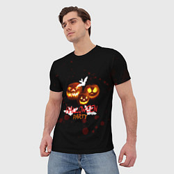 Футболка мужская Кровавый Halloween, цвет: 3D-принт — фото 2