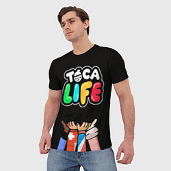Футболка мужская Toca Life: Friends, цвет: 3D-принт — фото 2