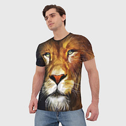 Футболка мужская Лев царь зверей, цвет: 3D-принт — фото 2