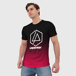 Футболка мужская LINKIN PARK LOGO CARBON, цвет: 3D-принт — фото 2