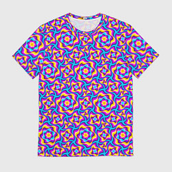 Футболка мужская Красочный фон с цветами, цвет: 3D-принт