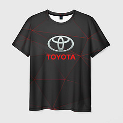 Футболка мужская Toyota Тонкие линии неона, цвет: 3D-принт