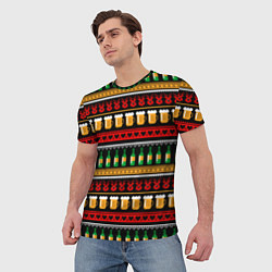 Футболка мужская Пивной свитер, цвет: 3D-принт — фото 2