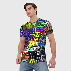 Футболка мужская Geometry Dash: All Skins, цвет: 3D-принт — фото 2