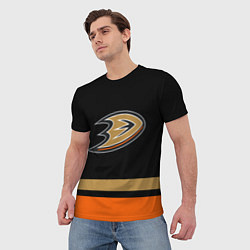 Футболка мужская Anaheim Ducks Анахайм Дакс, цвет: 3D-принт — фото 2