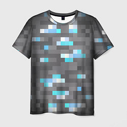 Футболка мужская АЛМАЗНАЯ РУДА DIAMOND ORE MINCRAFT, цвет: 3D-принт