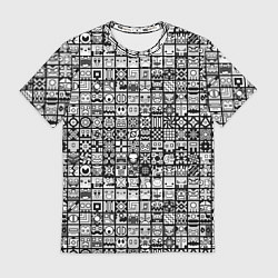 Футболка мужская Geometry Dash: BW Pattern, цвет: 3D-принт