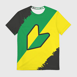 Футболка мужская JDM GREEN YELLOW LOGO, цвет: 3D-принт