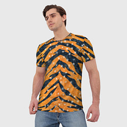 Футболка мужская Новогодняя шкура тигра, цвет: 3D-принт — фото 2