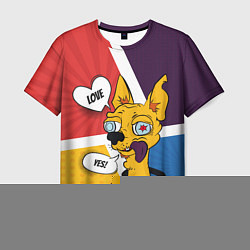 Футболка мужская Comics Пес Dog Love Yes, цвет: 3D-принт