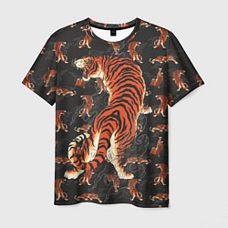 Футболка мужская Тигр-хищник, цвет: 3D-принт