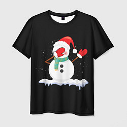 Футболка мужская Cartoon Dab Snowman, цвет: 3D-принт