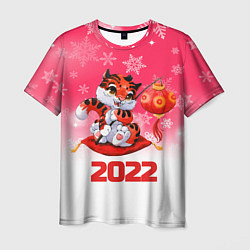 Футболка мужская Китайский тигр 2022 Новый год, цвет: 3D-принт