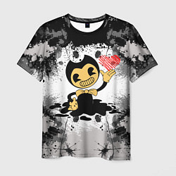 Футболка мужская BENDY LOVE БЕНДИ С СЕРДЦЕМ, цвет: 3D-принт