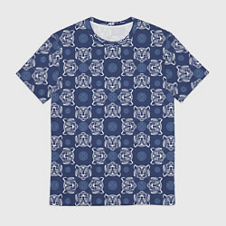 Футболка мужская Фон с Китайскими Символами Нового Года - Тигра, цвет: 3D-принт