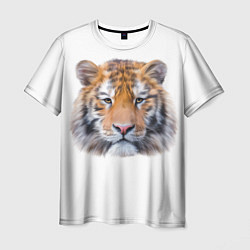 Футболка мужская Тигр рыжий полосатый, цвет: 3D-принт