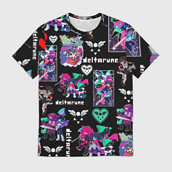 Мужская футболка DELTARUNE PATTERN ART ГЕРОИ ДЕЛЬТАРУН